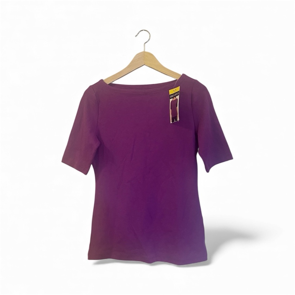 Ellen Tracy Vibrant Purple Short Sleeve Top 💟